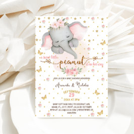 Blush Pink Elephant Baby Girl Dusche Einladung