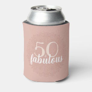 Blush Pink Fabulous Floral Mandala 50. Geburtstag Dosenkühler