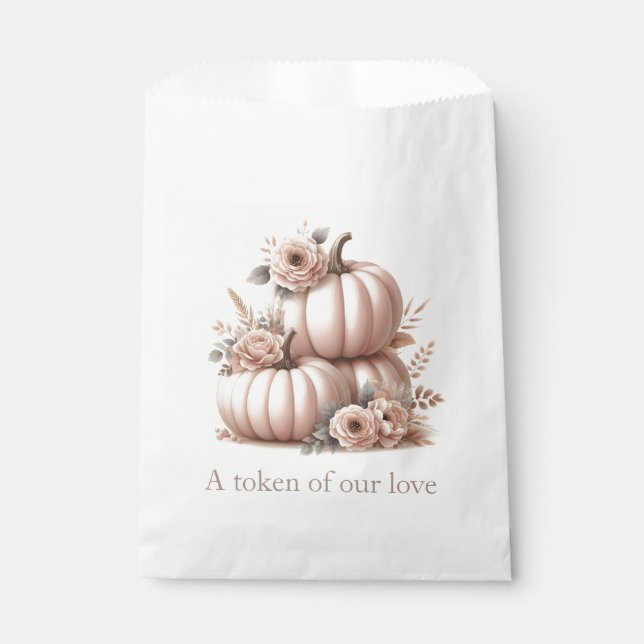 Blush Pink Fall Pumpbis Taschen Geschenktütchen (Vorderseite)