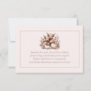 Blush Pink Fall Pumpkin Bücher für Baby Dankeskarte