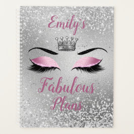 Blush Pink Fantastischer Glitzer Augen Planer