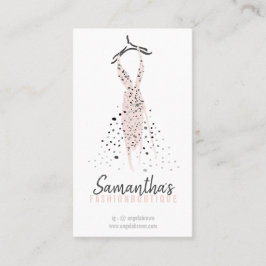 Blush pink Fashion Dress on Hanger Visitenkarte