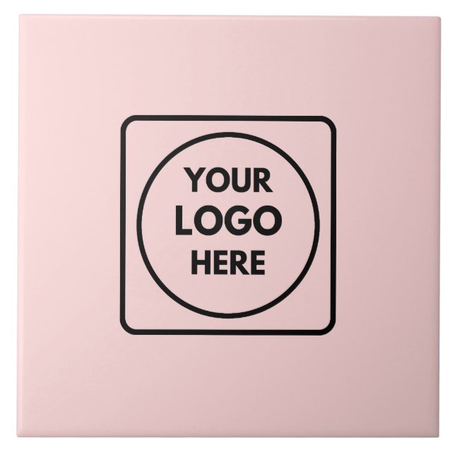 Blush Pink Feminine | Berufliches Logo Fliese (Vorderseite)