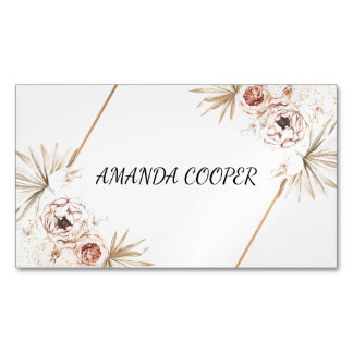 Blush Pink Feminine Wasserfarben Magnetische Visitenkarte