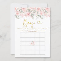 Blush Pink Floral Baby Dusche Baby Bingo Spiel
