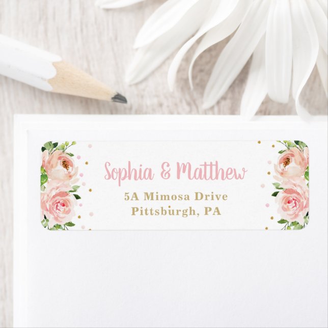 Blush Pink Floral Baby Dusche Girl Bridal Hochzeit (Insitu)