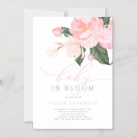Blush Pink Floral Baby Girl in Blütendusche