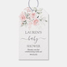Blush Pink Floral Baby Shower Girl Geschenk Tag Geschenkanhänger