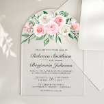 Blush Pink Floral Bouquet Wedding Acryleinladungen<br><div class="desc">Amaze your guests with this elegant wedding invite featuring beautiful flowers and modern typography. Simply add your event details on this easy-to-use template to make it a one-of-a-kind invitation.</div>