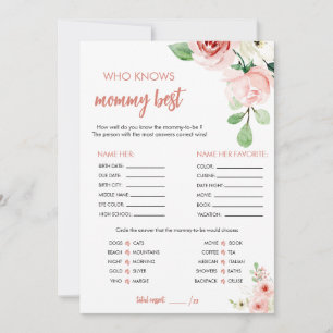 Blush Pink Floral, der die beste Spielkarte für Mo Einladung