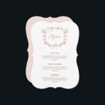 Blush Pink Floral Frame Menu Menükarte<br><div class="desc">elegant floral menu cards</div>