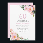 Blush Pink Floral Frauen 60. Geburtstagsparty Einladung<br><div class="desc">Blush Pink Floral Frauen 60. Geburtstagsparty Einladung Wir haben auch viele andere Einladung und Sammlungen.</div>