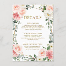 Blush Pink Floral Gold Geometrische botanische Hoc