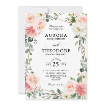 Blush Pink Floral Gold Geometrische botanische Hoc