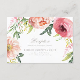 Blush Pink Floral Hochzeitskarte Einladung