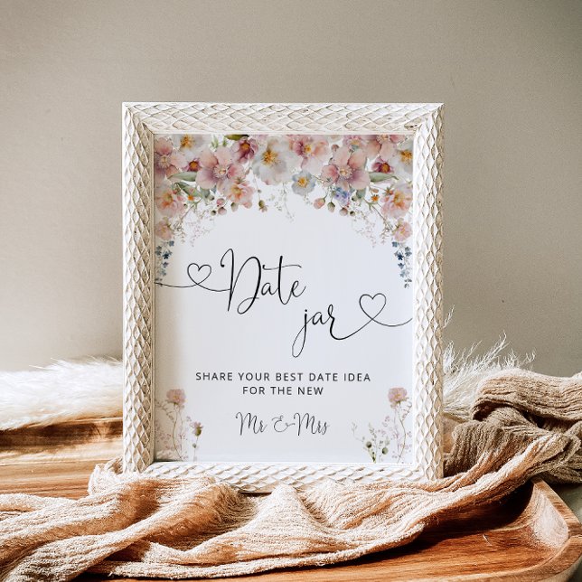 Blush Pink Floral Lemon Date Jar Brautparty Poster (Von Creator hochgeladen)