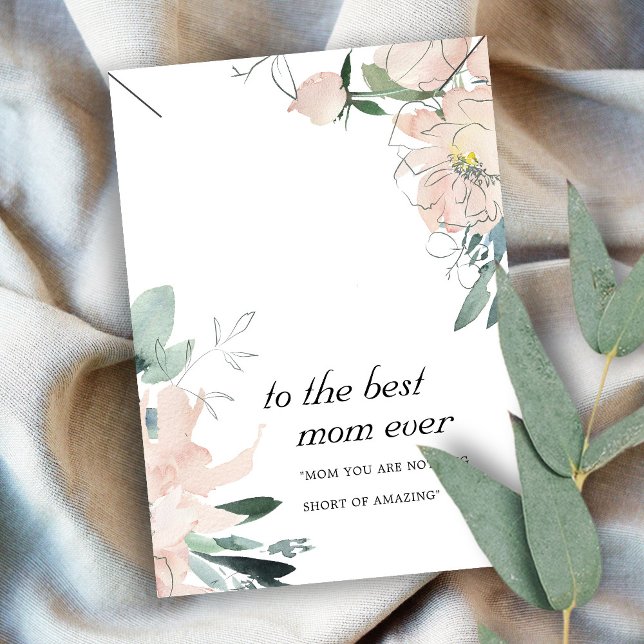 BLUSH PINK FLORAL MAMA GIFT NECKLACE DISPLAY CARD PLATZKARTE (Von Creator hochgeladen)