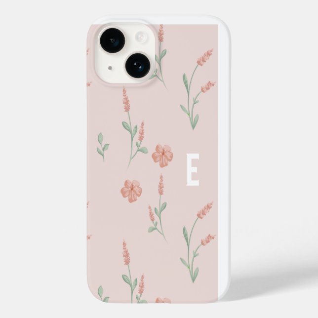 Blush Pink Floral Muster I Telefongehäuse Case-Mate iPhone 14 Hülle (Rückseite)
