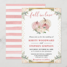 Blush Pink Floral Pumpkins Hochzeit im Herbst