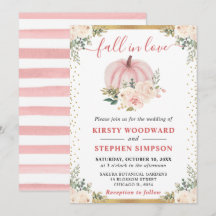 Blush Pink Floral Pumpkins Hochzeit im Herbst