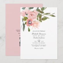 Blush Pink Floral QR Code UAWG Wedding