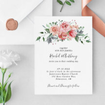 Blush Pink Floral Rose Hochzeit Elegantes Boho Chi