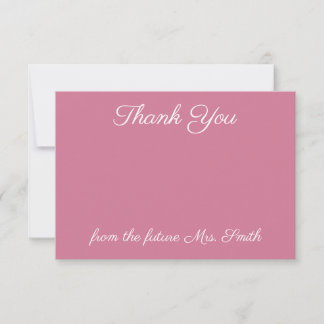 Blush Pink Floral Watercolor  Dankeskarte