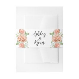 Blush Pink Floral Wedding Einladungsbanderole