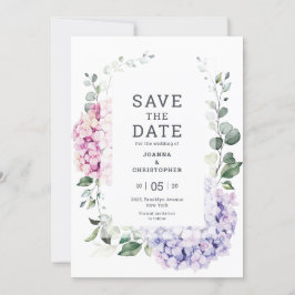 Blush Pink Florals Moderne botanische Hochzeit Save The Date