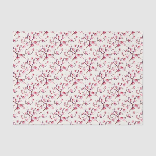 Blush Pink Frühjahr Rustikale Bohemische Blüte Seidenpapier (Vorderseite)