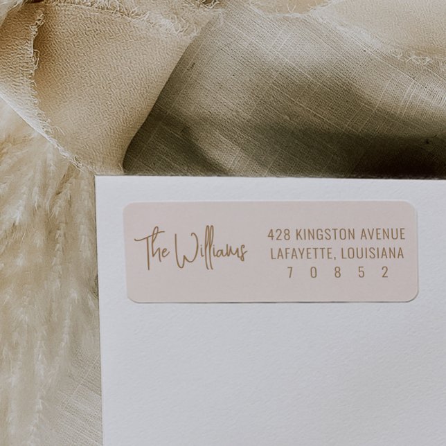 Blush Pink Fun Moderne Retourner les étiquettes d' (Pink fun and modern return address labels.)