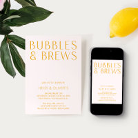 Blush Pink & Gelb Blasen & Brauen Verlobung