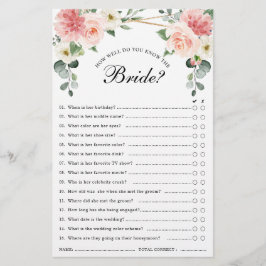 Blush Pink Geometric Brautparty Game