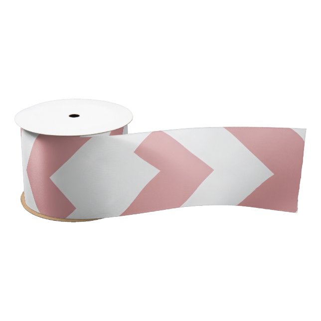 Blush Pink Geometric Satinband (Spule)