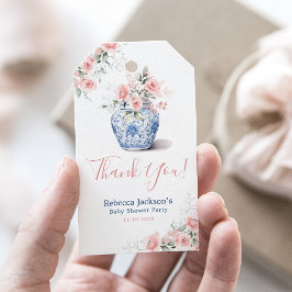 Blush Pink Ginger Jar Baby Dusche Vielen Dank Geschenkanhänger