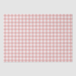 Blush Pink Gingham Seidenpapier