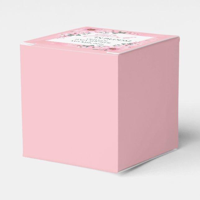 Blush Pink Girl in Blüte Kinderdusche Geschenkschachtel (Vorderseite)