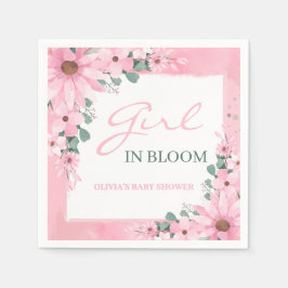 Blush Pink Girl in Blüte Kinderdusche Serviette