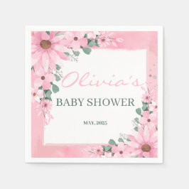 Blush Pink Girl in Blüte Kinderdusche Serviette