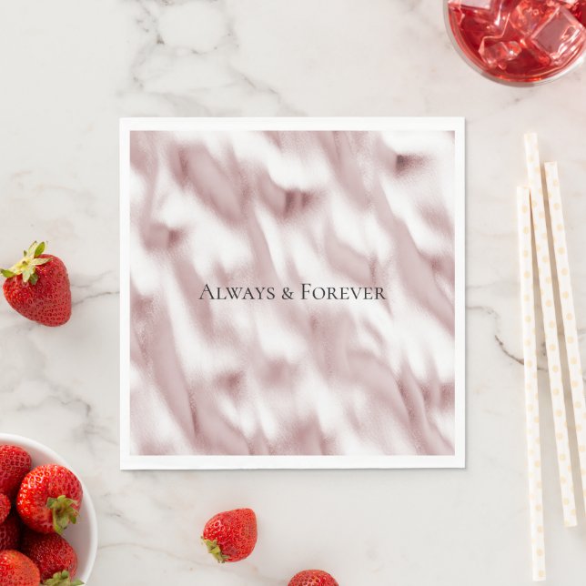 Blush Pink Glam Wedding Brautparty Serviette (Beispiel)