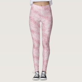 Blush Pink Glitter Sparkle Leggings