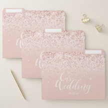 Blush Pink Glitzer Unsere Hochzeit