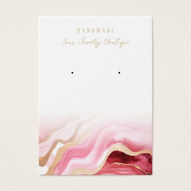 Blush Pink Gold Agate Display Cards sammeln (Vorderseite)