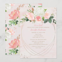 Blush Pink Gold Baby Dusche