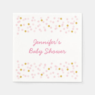 Blush Pink & Gold Baby Dusche Serviette