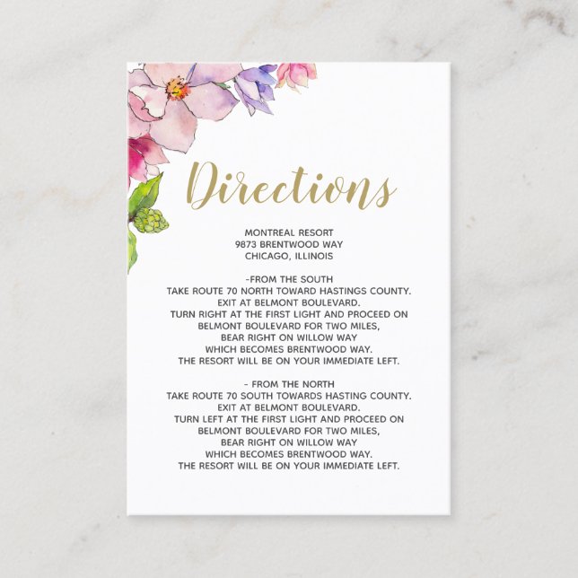 Blush Pink Gold Blumengarten Botanische Hochzeit Visitenkarte (Vorderseite)