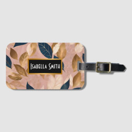 Blush Pink Gold Boho Blätter Populäre Sammlung Gepäckanhänger