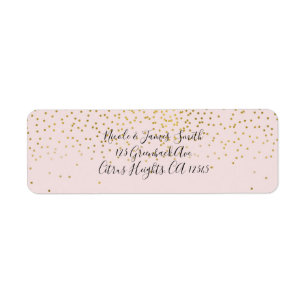 Blush Pink & Gold Confetti Modern Engagement Party
