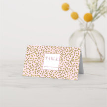 Blush Pink & Gold Dots Confetti Elegantes Chic Gla