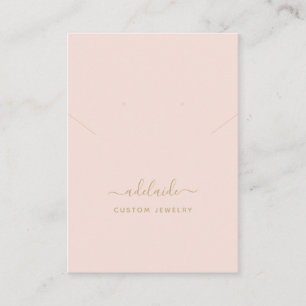 Blush Pink Gold Elegante Fußklasse Ohrring Display Visitenkarte